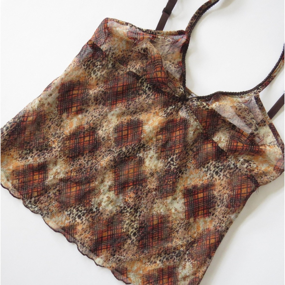 Vintage Italian Intimissimi 2000s Micro Print Camisole 2002–2003 Italy